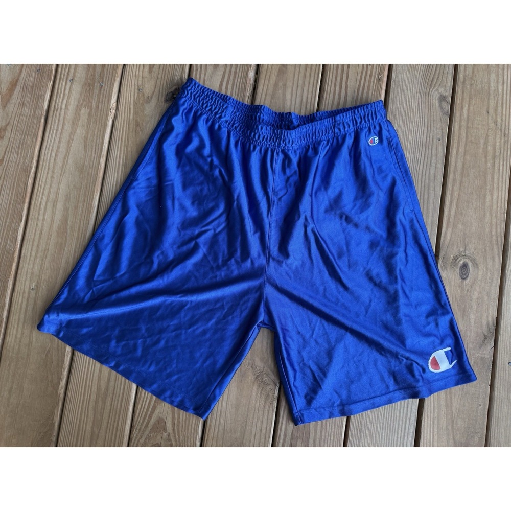 Vintage 90s-Y2K Champion Royal Blue Drawstring Basketball Shorts Shiny Baggy 3XL